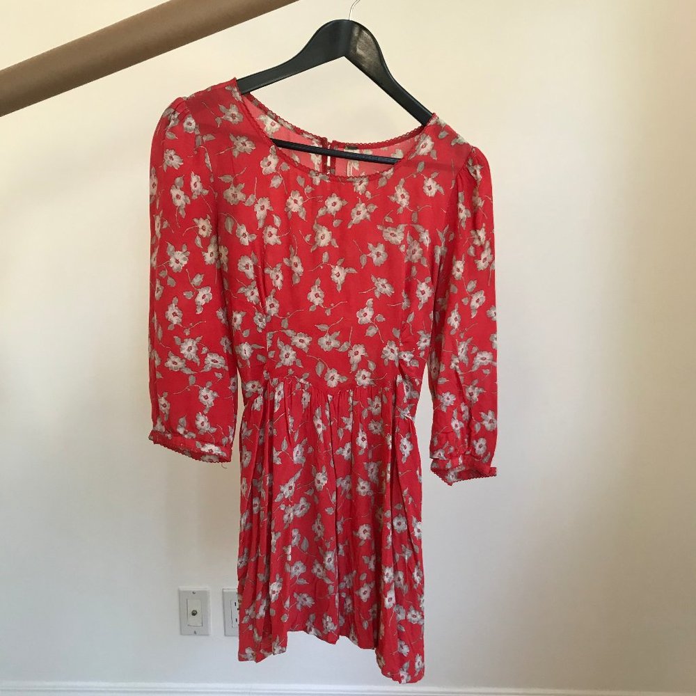 Urban Outfitters Red Floral Dress
